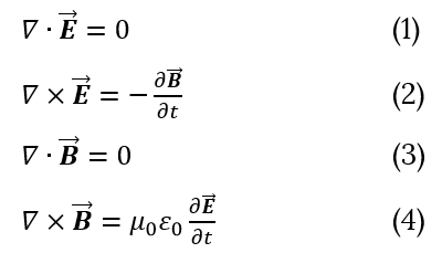 Maxwell equations for EM waves in vacuum