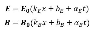 Triangular EM wave formula