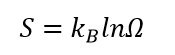 Boltzmann's definition of entropy