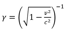 Relativistic gamma factor