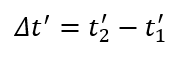 Time interval in moving frame